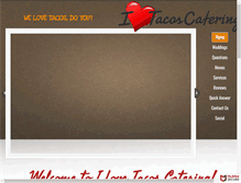Tablet Screenshot of ilovetacoscatering.com